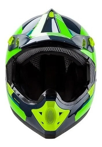 Casco Hawk Cross Rs7 Azul/verde L Moto Avenida