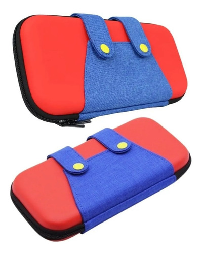 Imagen 2 de 5 de Bolso Mario Bros Nintendo Switch Oled + Vidrio Mica Funda