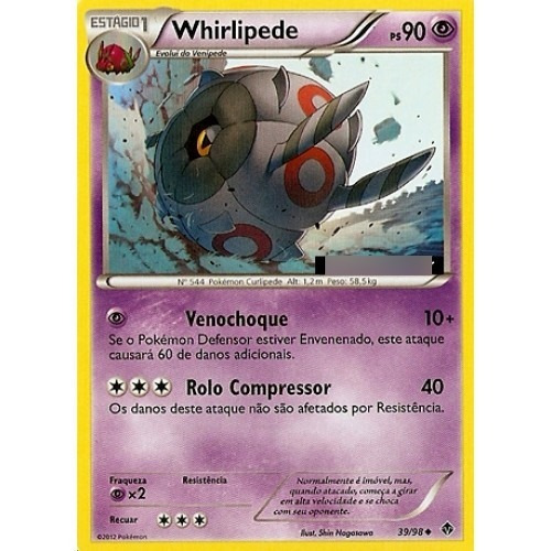 Whirlipede - Psíquico Incomum 39/98  - Pokemon Card Game