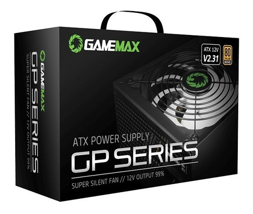 Imagen 2 de 3 de Fuente De Poder Gamemax De 750w Gp-750 80+ Plus Ctman