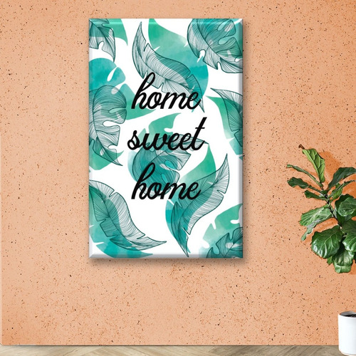 Cuadro Canva Decorativo Home Sweet Home 60x40 Cm