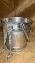 Comprar Hielera Christofle Y Pinza Kingston Bañadas En Plata Antigua