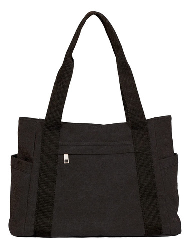 Black Tote Bags For Women Medium Shoulder Bag With Compartm.