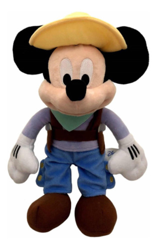 Boneco Pelúcia Mickey Cowboy Explorador Disney - Long Jump Cor Multicolorido