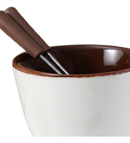 Pote Para Fondue De Chocolate 300ml Com 2 Garfos Pote Para