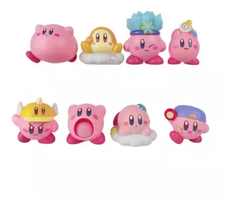 Figuras Kirby Star Set X8 Adventure Goma Pvc Vacio