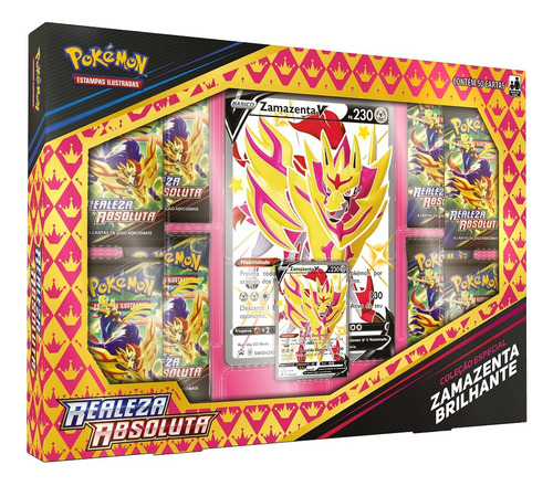 Box Pokemon Zamazenta Brilhante V Realeza Absoluta Copag