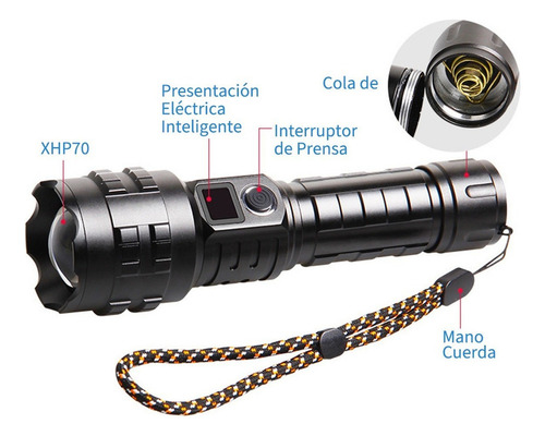 Linterna 100000 Lumen Linternas Tácticas Recargables