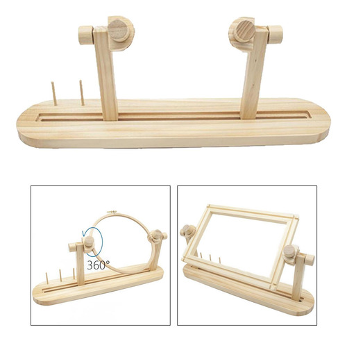 360 Rotatorio De Madera Cruz Marco Rack Bordado Lap Soporte
