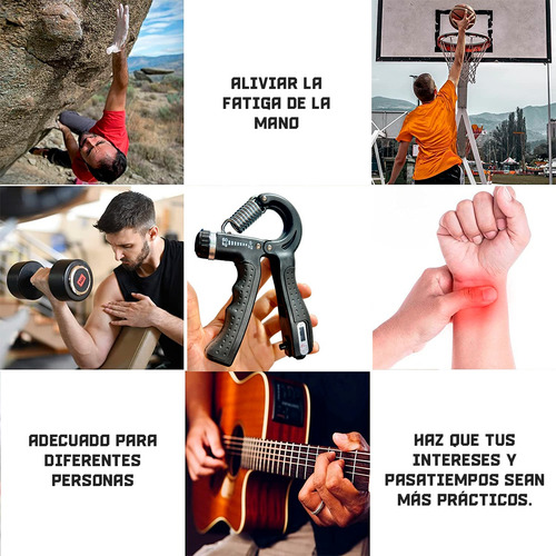 Imagen 5 de 5 de Hand Grip Entrenamiento Muñeca Manos Antebrazo Mancuerna