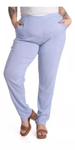 Pantalon Capri Lienzo Mujer Clasico Talles Grandes