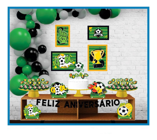 Kit Festa Fácil Jogo De Futebol Decoração Aniversário