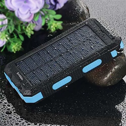 Cargador De Bateria Solar Portatil De 20000 Mah Impermeabl