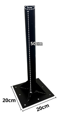 Poste Aço 5 Metros Com Suporte Duplo P/ Luminária Pública