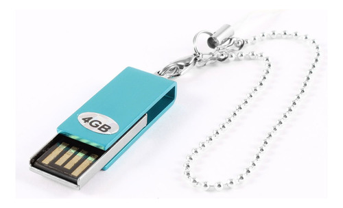 Qtqgoitem Verde Azulado Metal Giratorio Usb 2.0 Unidad Flash