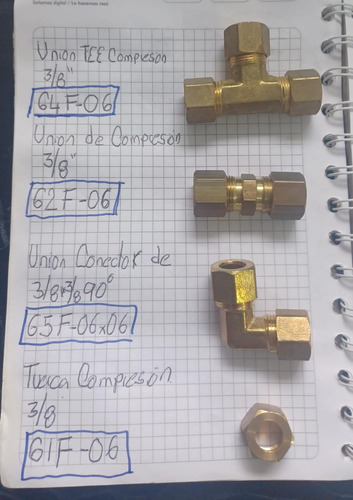 Union De Bronce T 64f-06,  62f-06, A 90ª 65f-06*06, 