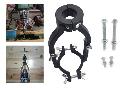 Suporte De Broca De Furo Quadrado Fixo, Preto Com Peças 4x