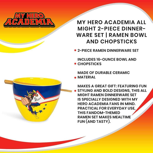 Mi Academia De Héroe Todo Podría Ramen Bowl | Tazón De 16 Oz