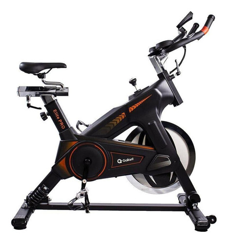 Bicicleta Ergométrica Gallant Elite Pro Spinning Mecânica Cor Preto/Laranja Sem voltagem