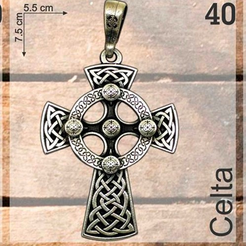 Dije O Collar - Cruz Celta Tribal Runas Cruces Metal 040