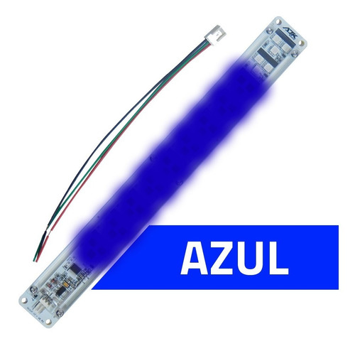 Régua P/ Mini Vu Ajk Sound C/ 33 Super Leds - Azul