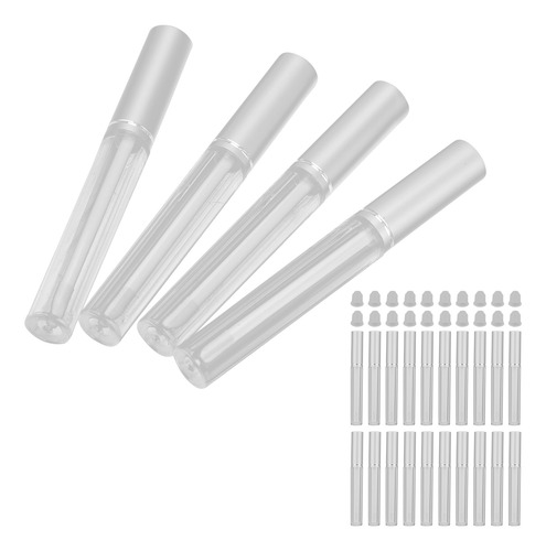 Contenedor De Brillo Labial De Plástico Transparente, 20 Uni