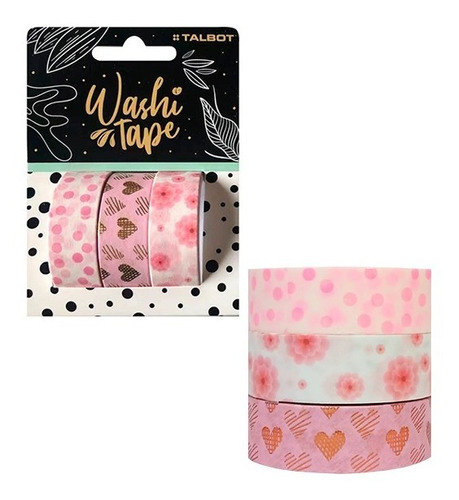 Cinta Adhesiva Washi Tape Baby Pink 1,5cmx3m 5110 Talbot