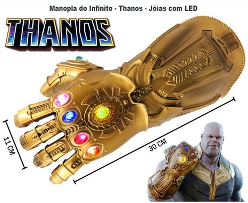 Imagem 1 de 10 de Manopla Thanos Com Led - Luva - Vingadores