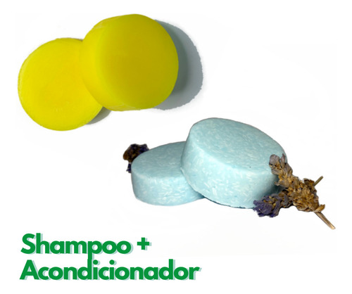 Kit 2 Shampoo Y Acondicionador Sólido 100% Natural Vitalis