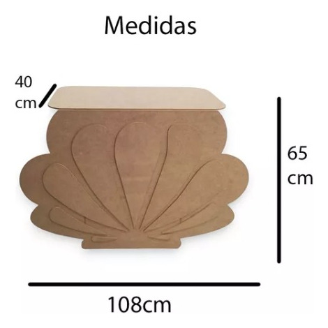 Mesa Decorativa Fondo Del Mar Sirena Mdf Fiestas Y Eventos