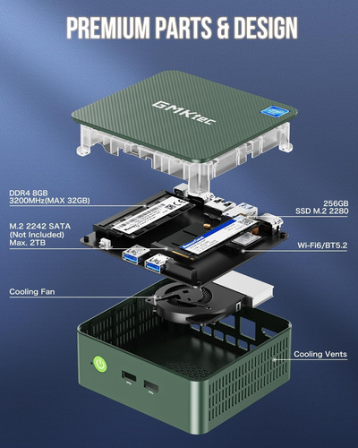 Mini Pc Gmktec G3 Intel N100 8gb Ram 256gb Ssd M2 Win 11 Pro