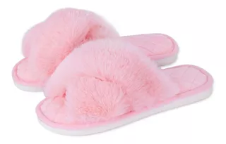 Pantuflas Fuzzy Slippers Para Mujer, Suaves Y Esponjosas, Pa