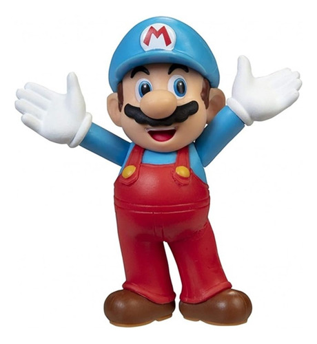 Super Mario Figura De Acción De 2.5 Pulgadas Ice Open Arms.