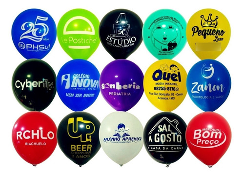100 Bexigas - Balões Personalizadas Com Sua Logo Marca