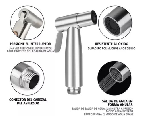Juego Completo Llave Bidet Ducha Arabe Para Wc Envios