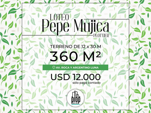 Lote De 360 M2 En Loteo Pepe Mujica | Plottier