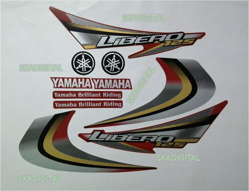 Kit Completo De Calcomanías Yamaha Libero 125 2012