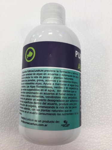 Imagen 6 de 8 de Alguicida Pecera Puroacuarium Estanque 250cc Anti Algas