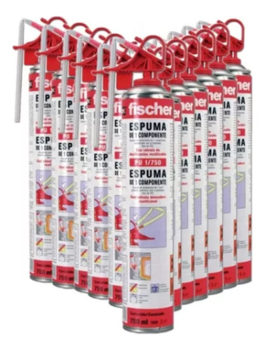 Espuma Poliuretano Expandido Fischer 750ml Aerosol Foam X12u