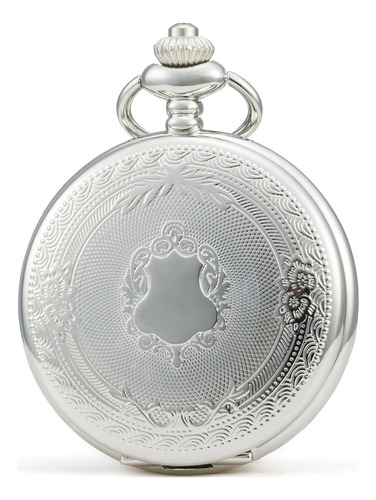 Sewor Reloj De Bolsillo Tallado Elegante Vintage Con Cadena,