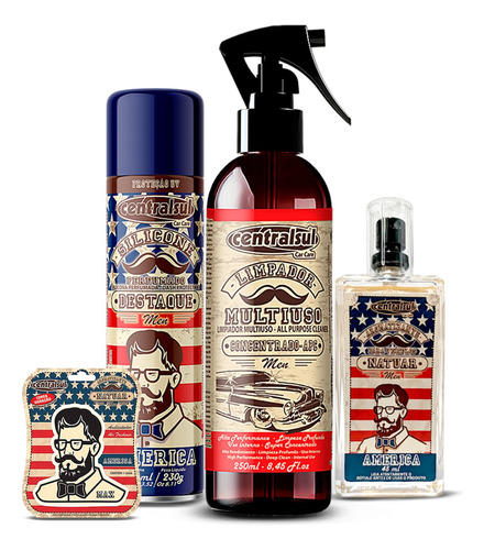 Kit Silicone Miniatura Perfume Limpadores Centralsul America