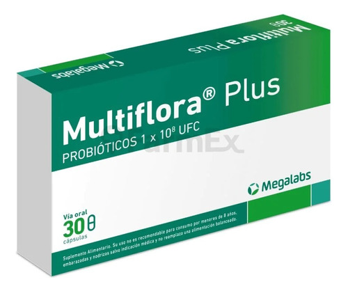 Multiflora Plus(probioticos) 1x 10 Ufc. 30 Capsula. Megalabs