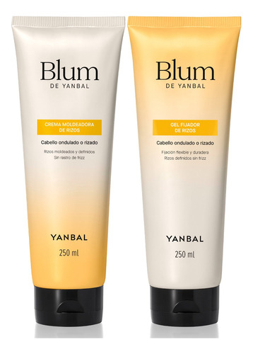 Yanbal Kit Blum Rizos Crema Modeladora Con Gel Fijador