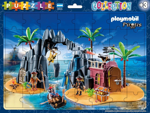 Puzzle Rompecabezas Playmobil Piratas X48 Piezas