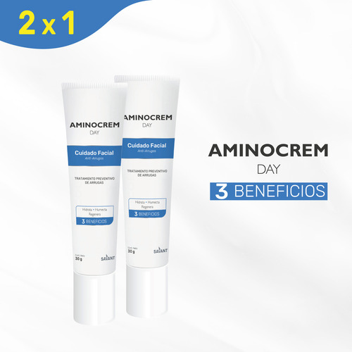Aminocream Day Crema Anti Arrugas Hidratacion Piel X 2 Uni Todo Tipo De Piel Día/noche