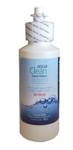Solução De Limpeza Para Lentes De Contato - Aqua Clean 80ml
