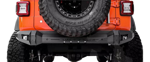 Defensa Trasera Jeep Wrangler 2007 - 2017 Con Dos Faros Led