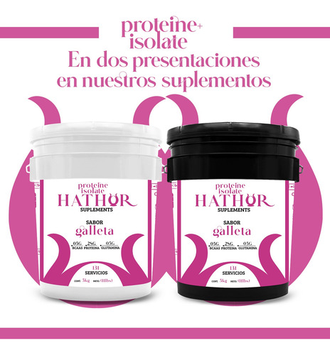 Proteína Whey Hidrolizada Isolate Hathor 5kg Varios Sabores Galleta