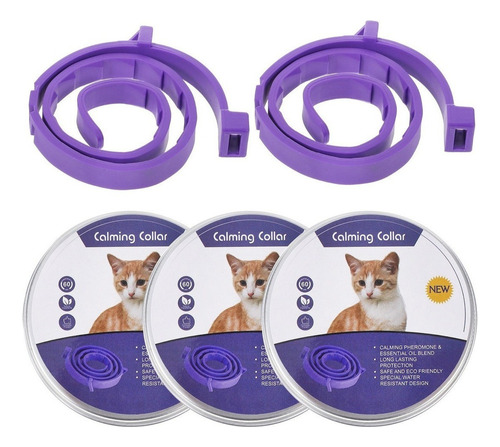 Presente 5 Peças Colar Gato Calmante Ajustável Gato Calmo Co