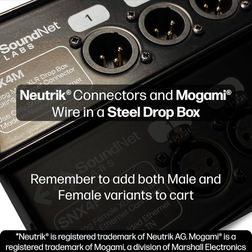 4ch Xlr Audio Over Ethernet Drop Box - 4 Channel Snake - ...